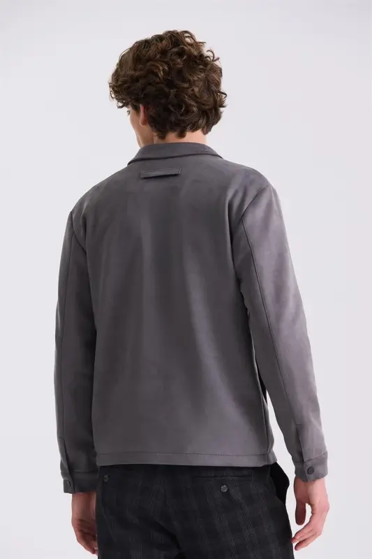 Füme Comfort Fit Bebe Yaka Mevsimlik Mont - 4