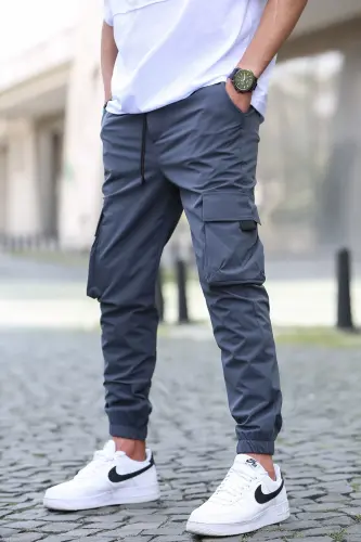 Füme Kargo Cep Erkek Jogger Pantolon 5461 - Füme - MADMEXT (1)
