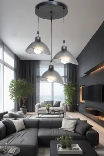 Füme Sarkıt Avize Yatak Odası Salon Mutfak Koridor Lamba - Füme-3 