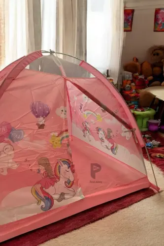 Fun And Safe Easy Setup Girls Play Tent 120x120x90 Cm / Pink - Pink - 3