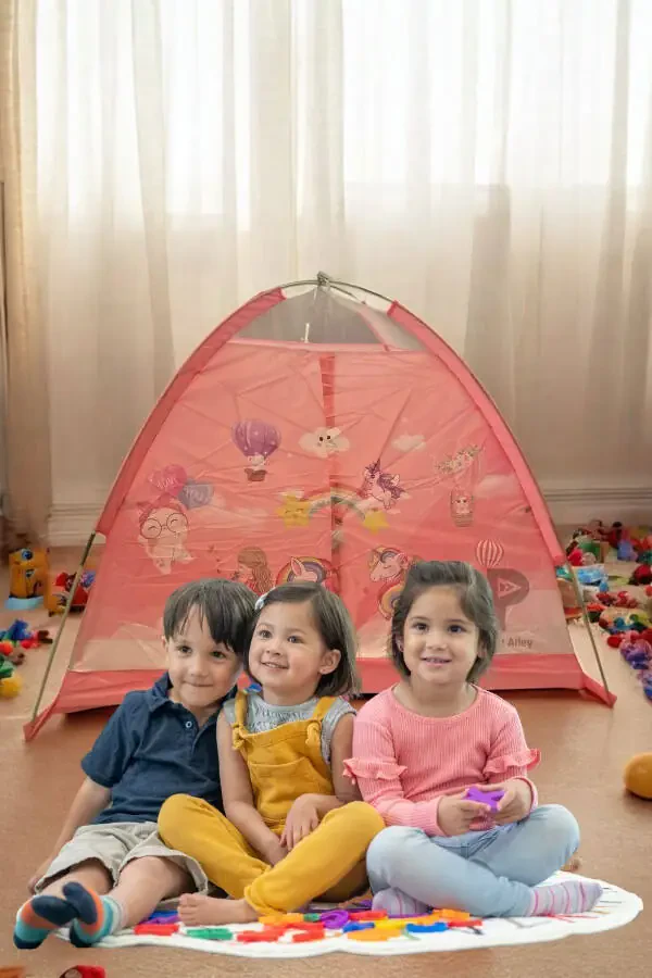 Fun & Safe Easy Setup Girl Play Tent 120x120x90 Cm / Pink - 1