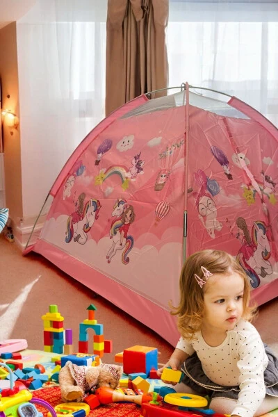 Fun & Safe Easy Setup Girl Play Tent 120x120x90 Cm / Pink - 3