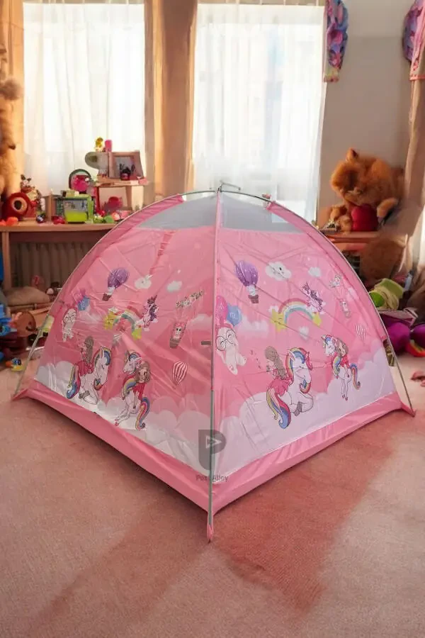 Fun & Safe Easy Setup Girl Play Tent 120x120x90 Cm / Pink - 5