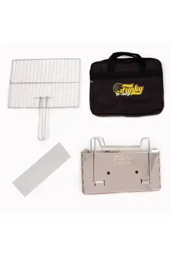 Funky Chaırs Stainless Steel Folding Camping and Picnic Grill - 1