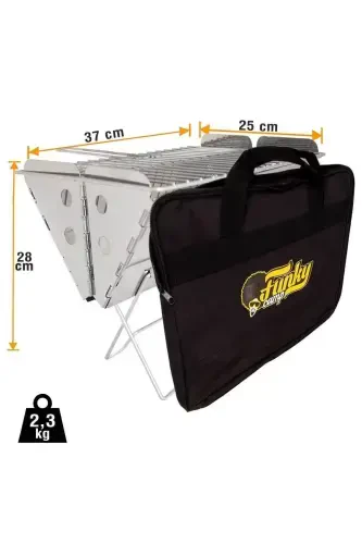 Funky Chaırs Stainless Steel Folding Camping and Picnic Grill - 5