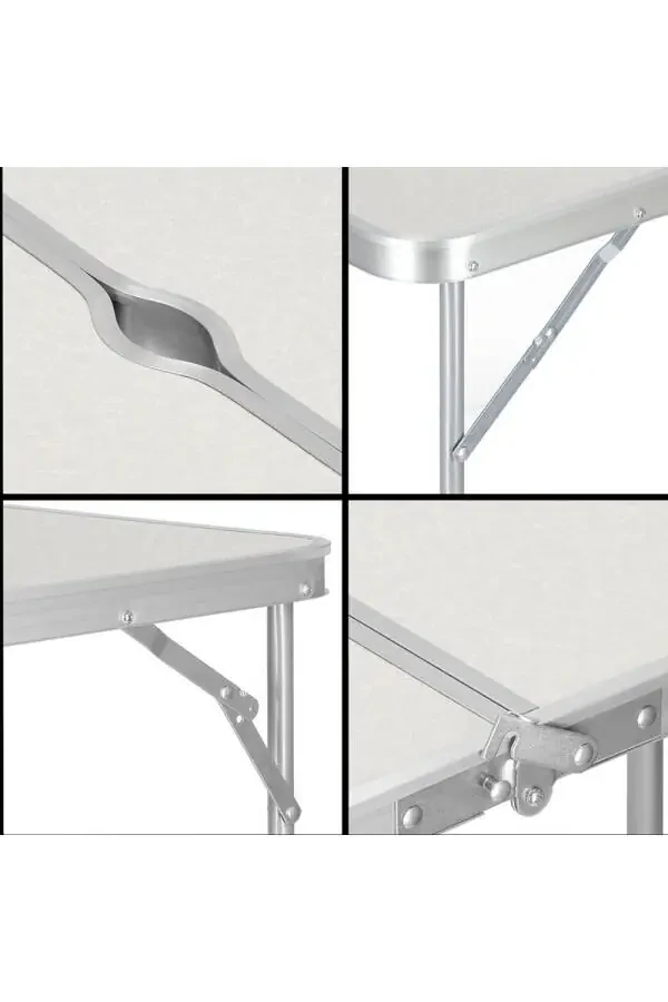 Funky Chaırs Tabureli Katlanabilir Piknik Stoli To'plami - kulrang - 3