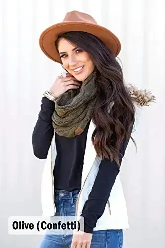 Funky Junque Infinity Scarf for Women – Oversized Chunky Winter Scarf, Colorful Fall Scarves, Soft Sweater Wrap Cozy Style - 5