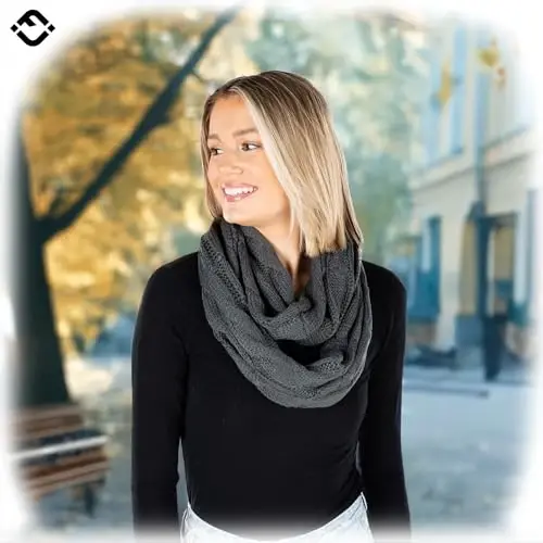 Funky Junque Infinity Scarf for Women – Oversized Chunky Winter Scarf, Colorful Fall Scarves, Soft Sweater Wrap Cozy Style - 4
