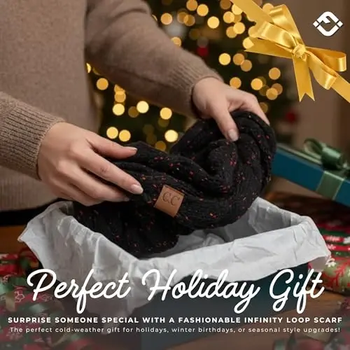 Funky Junque Infinity Scarf for Women – Oversized Chunky Winter Scarf, Colorful Fall Scarves, Soft Sweater Wrap Cozy Style - 6