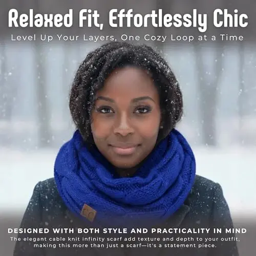 Funky Junque Infinity Scarf for Women – Oversized Chunky Winter Scarf, Colorful Fall Scarves, Soft Sweater Wrap Cozy Style - 3