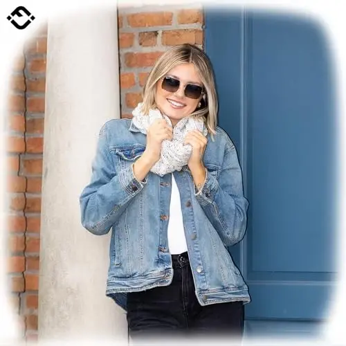 Funky Junque Infinity Scarf for Women – Oversized Chunky Winter Scarf, Colorful Fall Scarves, Soft Sweater Wrap Cozy Style - 4