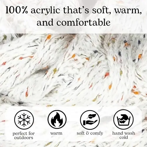 Funky Junque Infinity Scarf for Women – Oversized Chunky Winter Scarf, Colorful Fall Scarves, Soft Sweater Wrap Cozy Style - 5