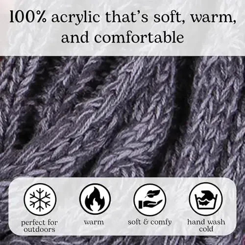 Funky Junque Infinity Scarf for Women – Oversized Chunky Winter Scarf, Colorful Fall Scarves, Soft Sweater Wrap Cozy Style - 3