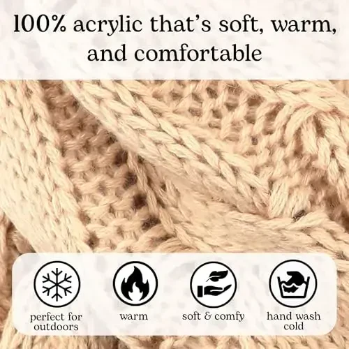 Funky Junque Infinity Scarf for Women – Oversized Chunky Winter Scarf, Colorful Fall Scarves, Soft Sweater Wrap Cozy Style - 3