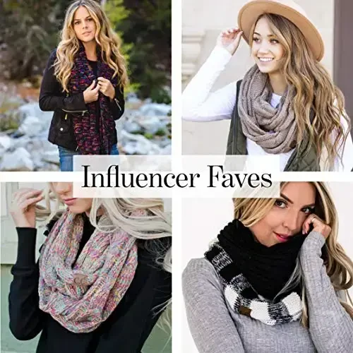 Funky Junque Infinity Scarf Ayollar Qishki Kabel Trikotaj Doira O'rami - Onalar kuni sovg'asi - FUNKY (1)