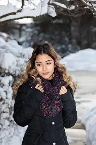 Funky Junque Infinity Scarf Ayollar Qishki Kabel Trikotaj Doira O'rami - Onalar kuni sovg'asi - 3