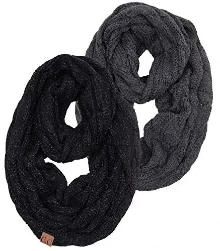 Funky Junque Infinity Scarf for Women – Oversized Chunky Winter Scarf, Colorful Fall Scarves, Soft Sweater Wrap Cozy Style - FUNKY