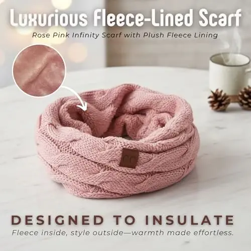 Funky Junque Infinity Scarf for Women – Oversized Chunky Winter Scarf, Colorful Fall Scarves, Soft Sweater Wrap Cozy Style 