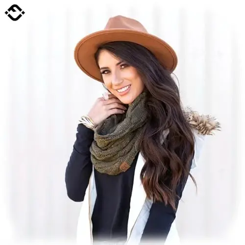 Funky Junque Infinity Scarf for Women – Oversized Chunky Winter Scarf, Colorful Fall Scarves, Soft Sweater Wrap Cozy Style - 3
