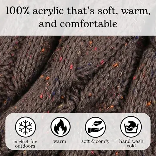 Funky Junque Infinity Scarf for Women – Oversized Chunky Winter Scarf, Colorful Fall Scarves, Soft Sweater Wrap Cozy Style - 4