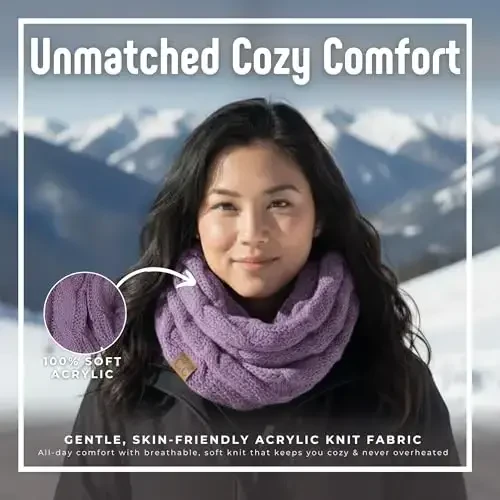 Funky Junque Infinity Scarf for Women – Oversized Chunky Winter Scarf, Colorful Fall Scarves, Soft Sweater Wrap Cozy Style - 4