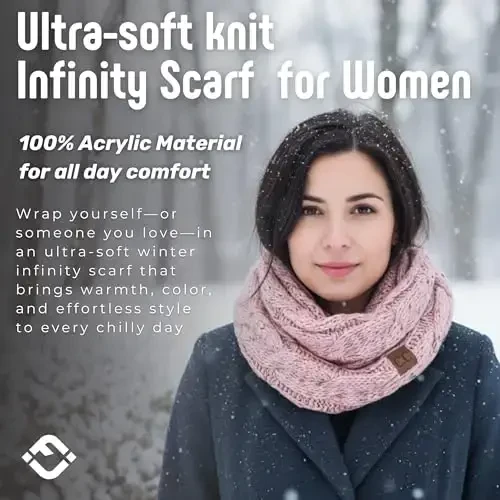 Funky Junque Infinity Scarf for Women – Oversized Chunky Winter Scarf, Colorful Fall Scarves, Soft Sweater Wrap Cozy Style - 2