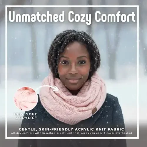 Funky Junque Infinity Scarf for Women – Oversized Chunky Winter Scarf, Colorful Fall Scarves, Soft Sweater Wrap Cozy Style - 4