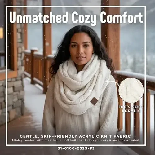 Funky Junque Infinity Scarf for Women – Oversized Chunky Winter Scarf, Colorful Fall Scarves, Soft Sweater Wrap Cozy Style - FUNKY (1)