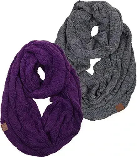 Funky Junque Infinity Scarf for Women – Oversized Chunky Winter Scarf, Colorful Fall Scarves, Soft Sweater Wrap Cozy Style - 1