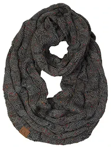 Funky Junque Infinity Scarf for Women – Oversized Chunky Winter Scarf, Colorful Fall Scarves, Soft Sweater Wrap Cozy Style - FUNKY