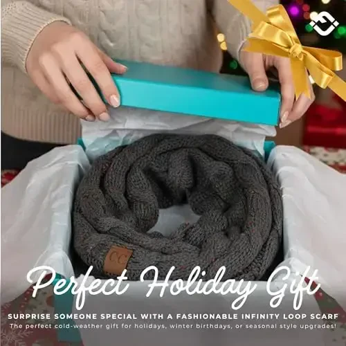 Funky Junque Infinity Scarf for Women – Oversized Chunky Winter Scarf, Colorful Fall Scarves, Soft Sweater Wrap Cozy Style - 6