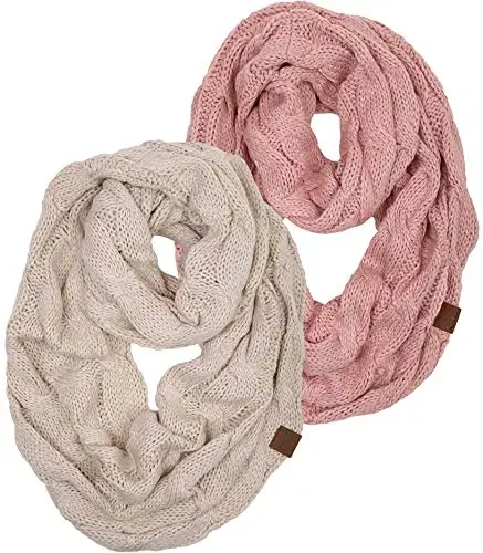 Funky Junque Infinity Scarf for Women – Oversized Chunky Winter Scarf, Colorful Fall Scarves, Soft Sweater Wrap Cozy Style 
