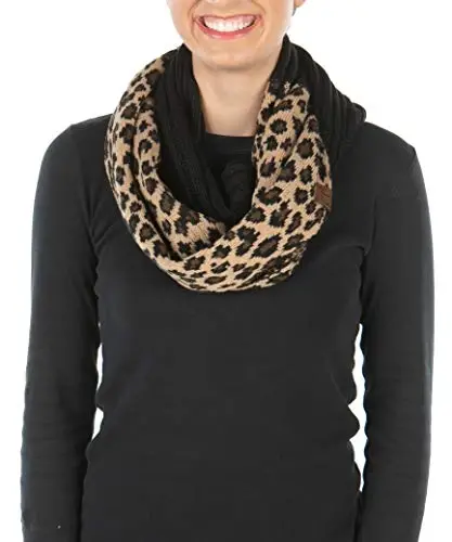 Funky Junque Infinity Scarf Women Winter Cable Knit Circle Wrap - Mother's Day Gift 