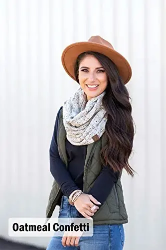 Funky Junque Infinity Scarf Women Winter Cable Knit Circle Wrap - Mother's Day Gift - 5