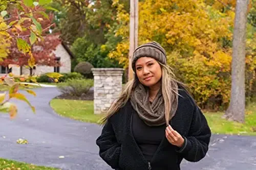 Funky Junque Infinity Scarf Women Winter Cable Knit Circle Wrap - Mother's Day Gift - 6