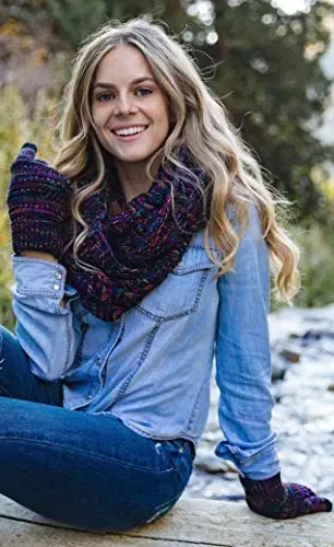 Funky Junque Infinity Scarf Women Winter Cable Knit Circle Wrap - Mother's Day Gift - 4