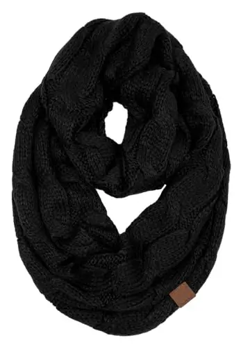 Funky Junque Infinity Scarf Women Winter Cable Knit Circle Wrap - Mother's Day Gift - 3