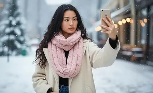 Funky Junque Infinity Scarf Women Winter Cable Knit Circle Wrap - Ona kuni uchun sovg'a - 6