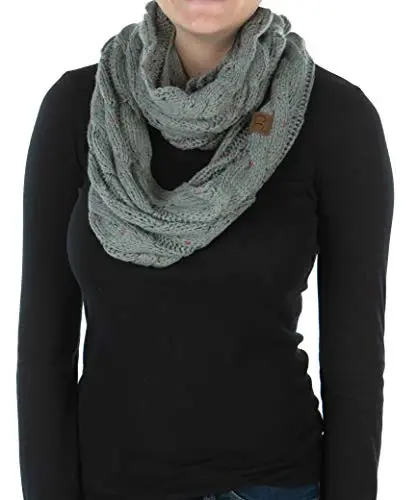 Funky Junque Infinity Scarf Women Winter Cable Knit Circle Wrap - Ona sovg'a - 1