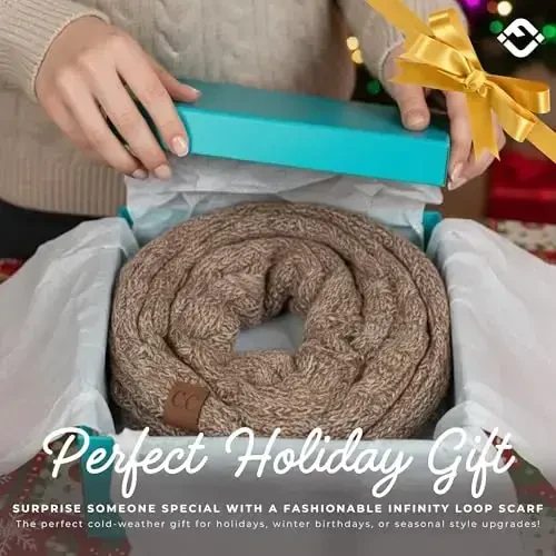 Funky Junque Infinity Scarf for Women – Oversized Chunky Winter Scarf, Colorful Fall Scarves, Soft Sweater Wrap Cozy Style - 6