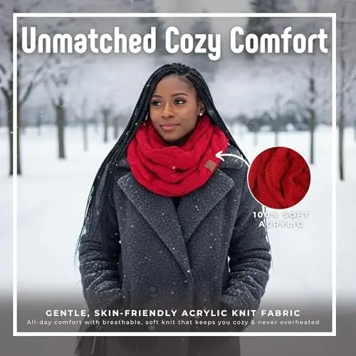 Funky Junque Infinity Scarf for Women – Oversized Chunky Winter Scarf, Colorful Fall Scarves, Soft Sweater Wrap Cozy Style - 4