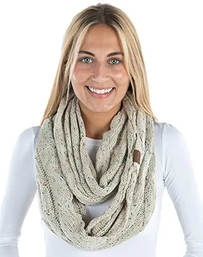 Funky Junque Infinity Scarf for Women – Oversized Chunky Winter Scarf, Colorful Fall Scarves, Soft Sweater Wrap Cozy Style - 1