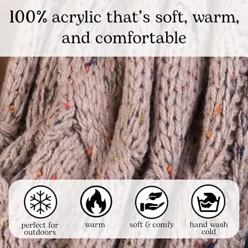 Funky Junque Infinity Scarf for Women – Oversized Chunky Winter Scarf, Colorful Fall Scarves, Soft Sweater Wrap Cozy Style - 3