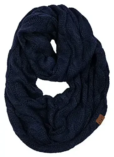 Funky Junque Infinity Scarf for Women – Oversized Chunky Winter Scarf, Colorful Fall Scarves, Soft Sweater Wrap Cozy Style 