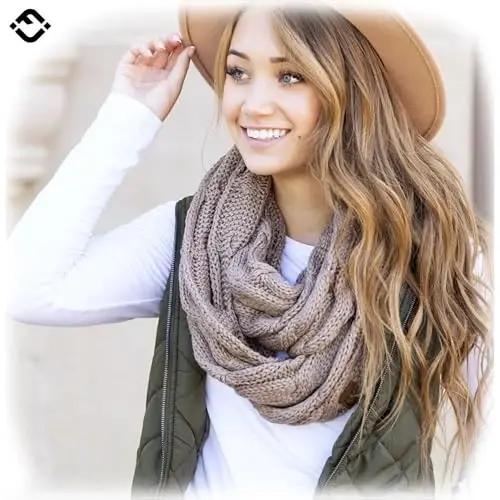 Funky Junque Infinity Scarf for Women – Oversized Chunky Winter Scarf, Colorful Fall Scarves, Soft Sweater Wrap Cozy Style - 3