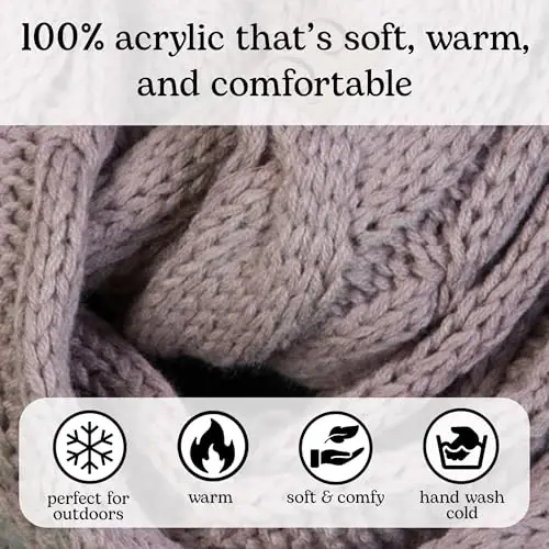Funky Junque Infinity Scarf for Women – Oversized Chunky Winter Scarf, Colorful Fall Scarves, Soft Sweater Wrap Cozy Style - 4