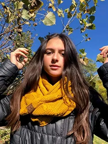 Funky Junque Infinity Scarf for Women – Oversized Chunky Cable Knit Warm Winter Women's Infinity Neck Scarves Circle Wrap - 5