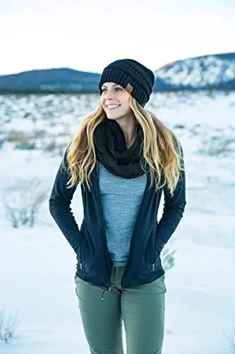 Funky Junque Infinity Scarf for Women – Oversized Chunky Cable Knit Warm Winter Women's Infinity Neck Scarves Circle Wrap - FUNKY (1)