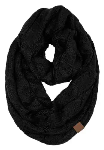 Funky Junque Infinity Scarf Women Winter Cable Knit Circle Wrap - Mother's Day Gift - 3
