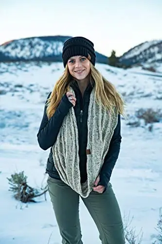Funky Junque Infinity Scarf Women Winter Cable Knit Circle Wrap - Mother's Day Gift - 3